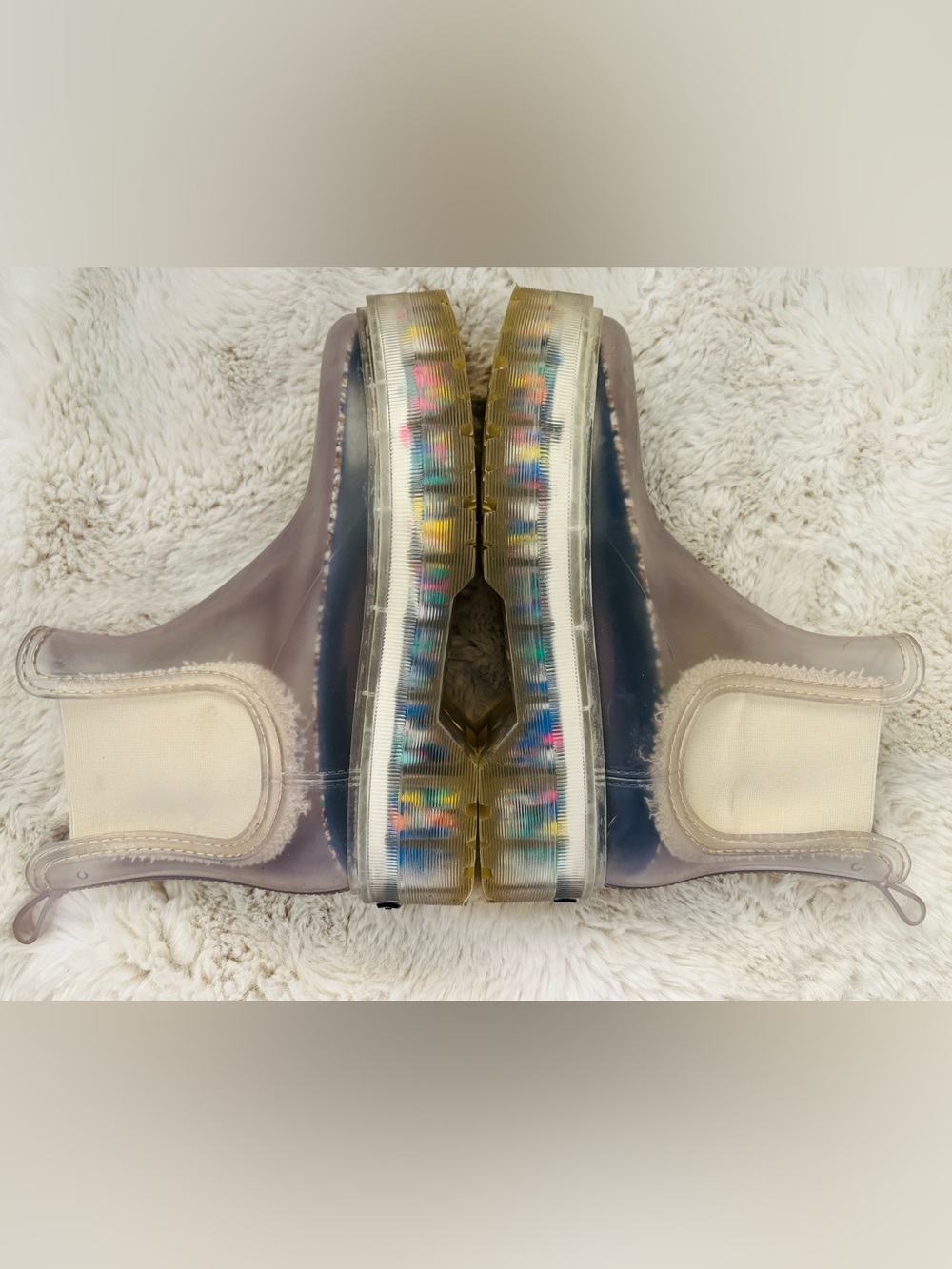 NWOB Lemon Jelly Ravyn Jelly Platform Clear Boots Size: EU 38 or US 7.5 - Picture 11 of 12